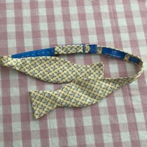 Yellow and blue bow tie